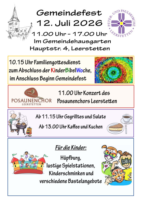 Gemeindefest 12. Juli 2026