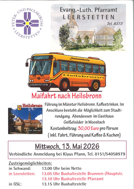 Seniorenfahrt - Heilsbronn